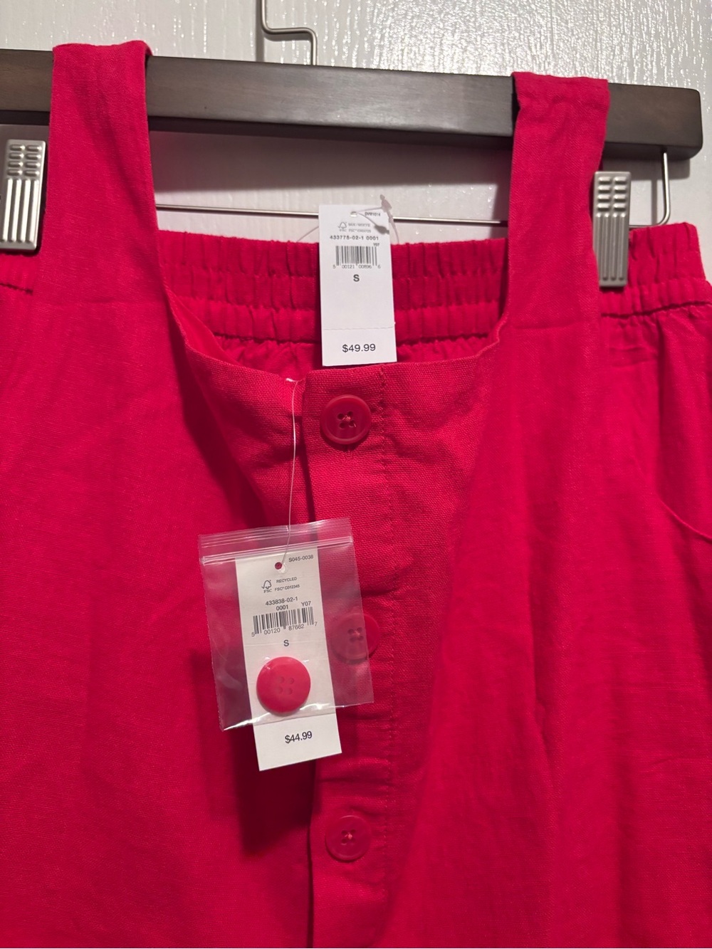 Gap Women’s Red Sleeveless Button-Back Maxi Set - Picture 5 of 5